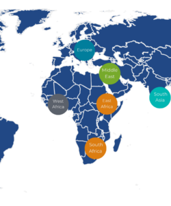 A map of JRS/USA regional offices.