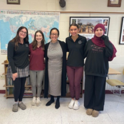 High school students plan and participate in outreach activities for refugees and other forcibly displaced people.