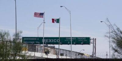 El Paso, Texas border with Mexico.